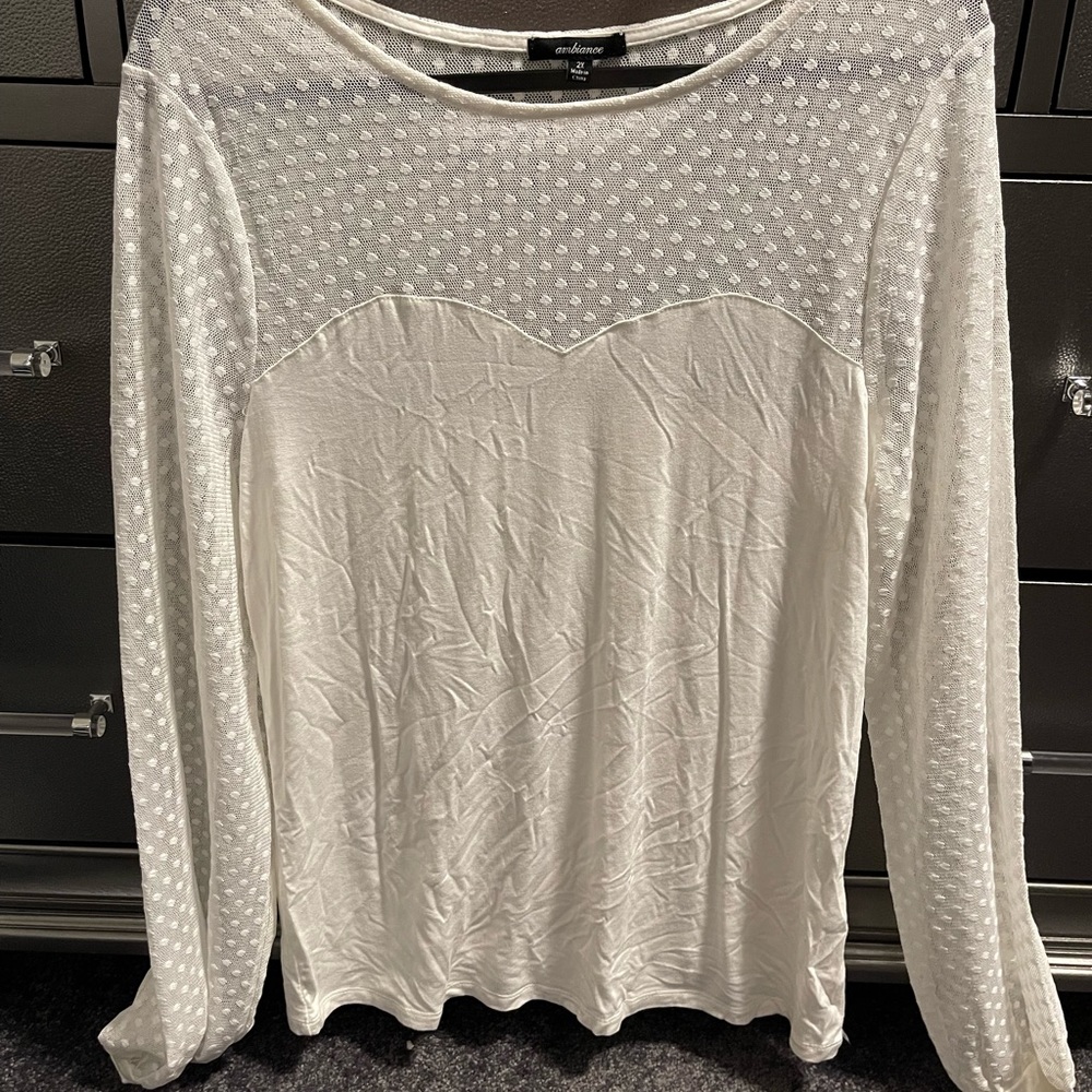 Fashion nova white long sleeve NWOT